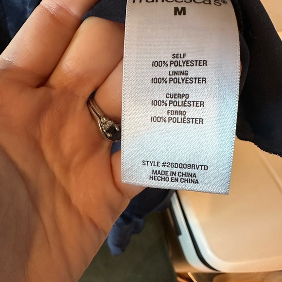 NWT Francesca’s Satin Wrap Dress - Picture 6 of 6